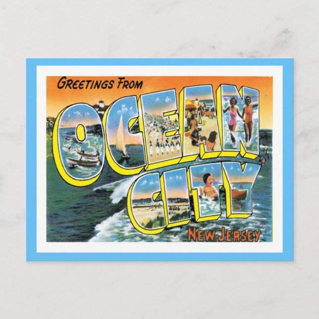 Carte Postale Ocean City NJ États-Unis (Devant)