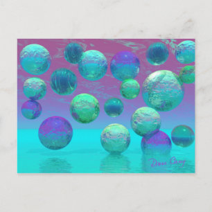 Carte Postale Ocean Dreams - Aqua and Violet Ocean Fantasy
