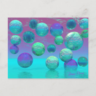 Carte Postale Ocean Dreams - Aqua and Violet Ocean Fantasy