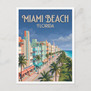Carte Postale Ocean Drive, Miami Beach Floride