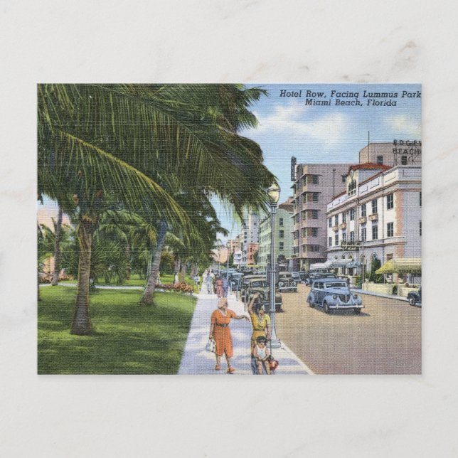 Carte Postale Ocean Drive, Miami Beach Vintage (Devant)