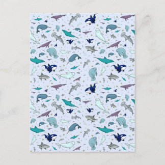 Carte Postale Océan en bleu