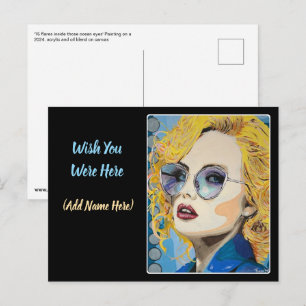 Carte Postale 'Ocean Eyes' Peinture sur une