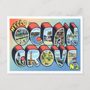 Carte Postale Ocean Grove, New Jersey Big Letters
