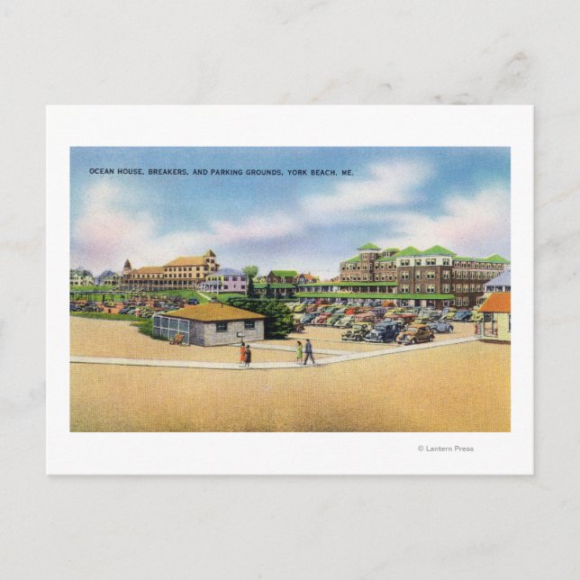 Carte Postale Ocean House, Breakers et Parking (Devant)