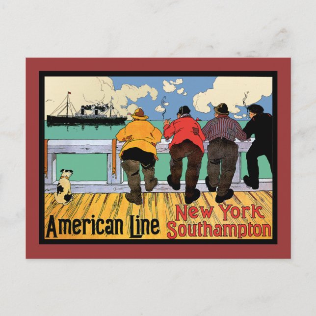 Carte Postale Ocean LINER à New York (Devant)