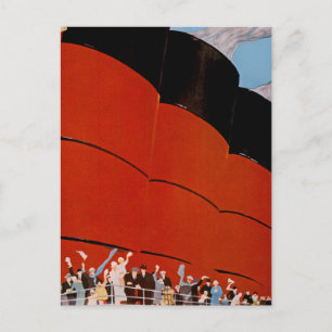 Carte Postale Ocean Liner Bon Voyage