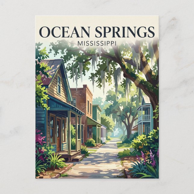 Carte Postale Ocean Springs États-Unis (Devant)