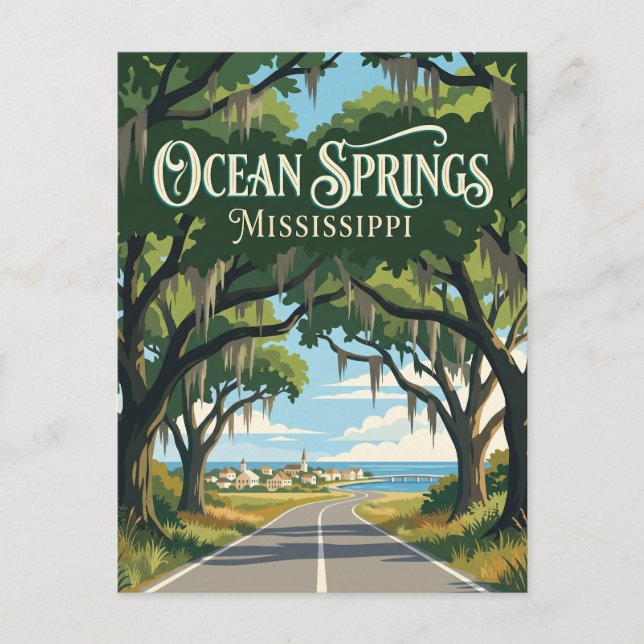 Carte Postale Ocean Springs Mississippi (Devant)