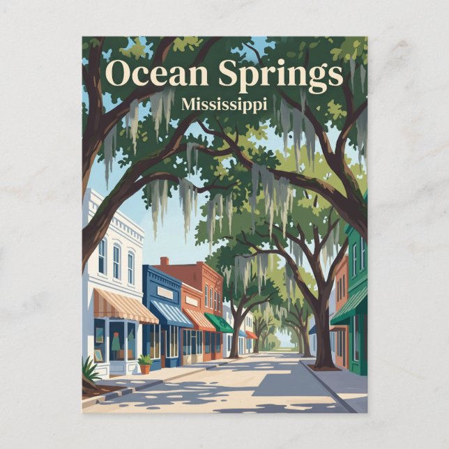 Carte Postale Ocean Springs Mississippi (Devant)