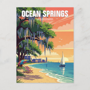 Carte Postale Ocean Springs Mississippi Travel