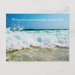 Carte Postale Ocean Waves plantage Shore Personnaliser le messag