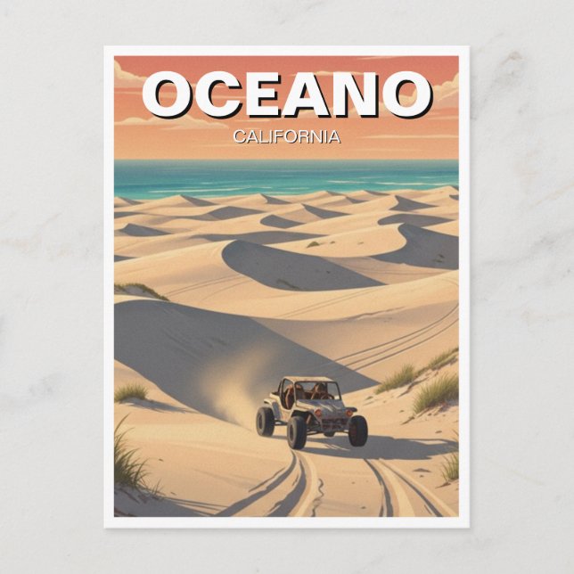 Carte Postale Oceano Sand Dunes Californie (Devant)