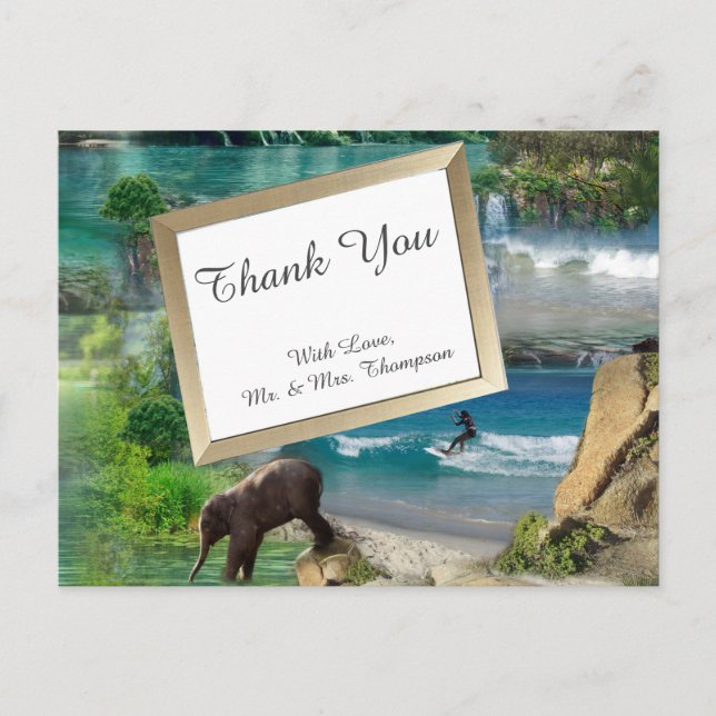 Carte Postale Océans & rivières du monde, lacs & activités sport (Devant)