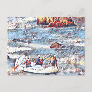 Carte Postale Ocoee River Tennessee Peinture de rafting en eau v