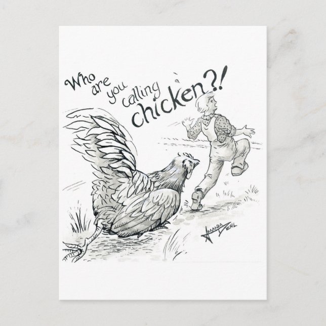 Carte Postale Octobre 2018 Jour 5 - Chicken Chase (Devant)