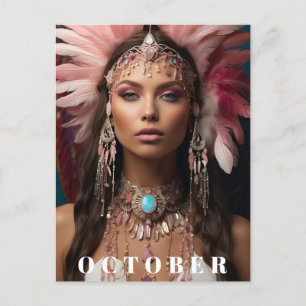 Carte Postale *~ OCTOBRE Femme Déesse de la Coiffure  OPAL AP53