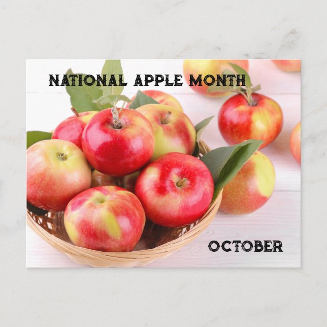 Carte Postale Octobre Mois national de la pomme (Devant)