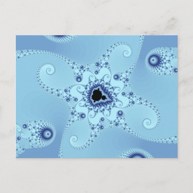 Carte postale octopus bleu (Devant)
