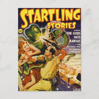 Carte Postale Octopus de l'espace vert