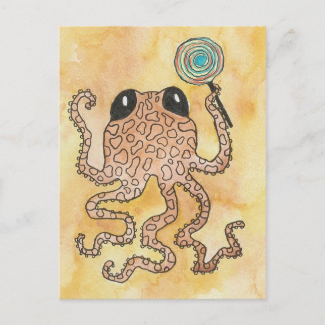 Carte Postale Octopus et Lollypop (Devant)