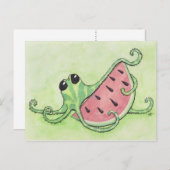 Carte Postale Octopus et pastèque (Devant / Derrière)