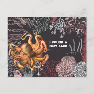 Carte Postale Octopus Garden Changement d'adresse