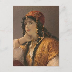 Carte Postale Odalesque by Gustav Richter Chromolithograph