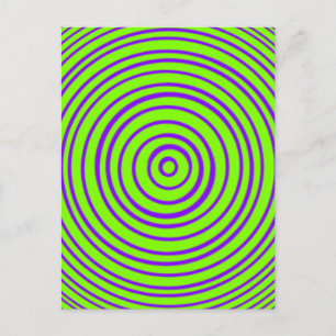 Carte Postale Oddisphere Purple Lime illusion optique
