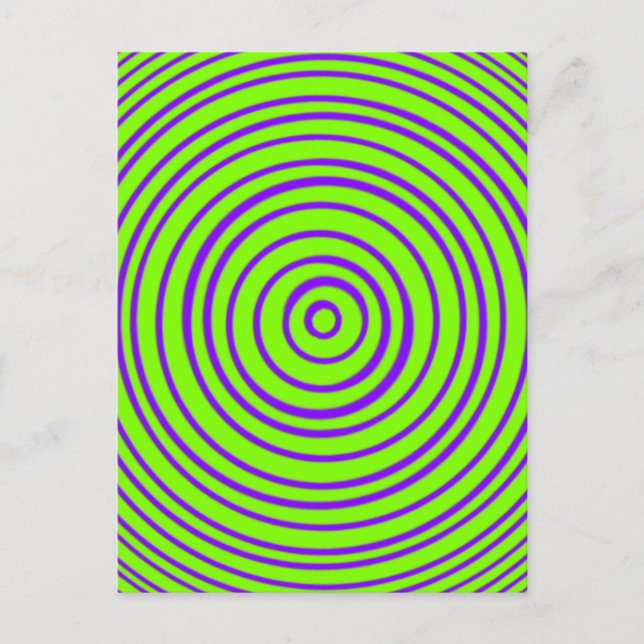 Carte Postale Oddisphere Purple Lime illusion optique (Devant)