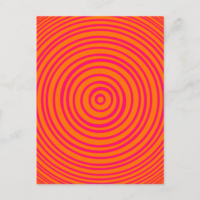 Carte Postale Oddisphere Rose Orange Illusion Optique (Devant)