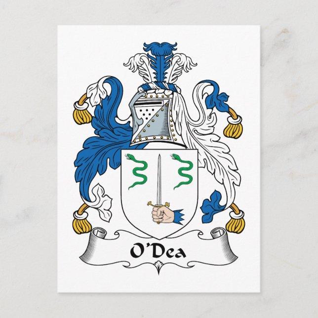 Carte Postale O'Dea ou Day Family Crest (Devant)