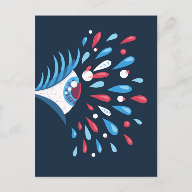 Carte Postale Odéité étrange de l'oeil psychédélique (Devant)