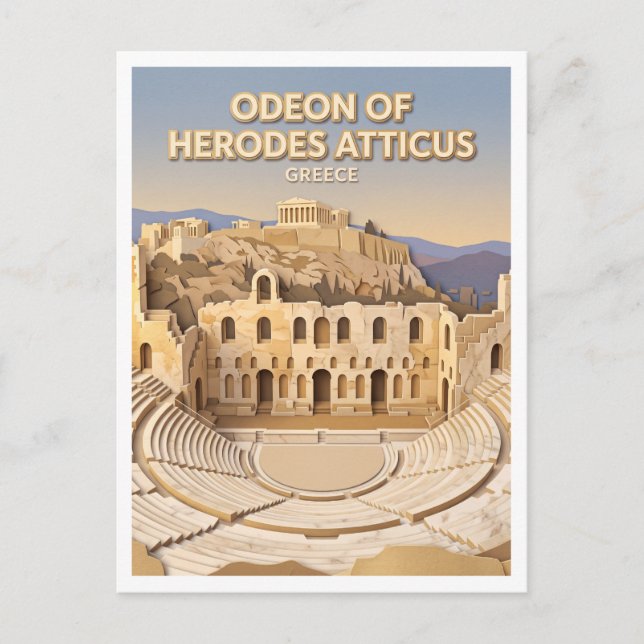 Carte Postale Odeon d'Hérode Atticus Athènes Grèce (Devant)