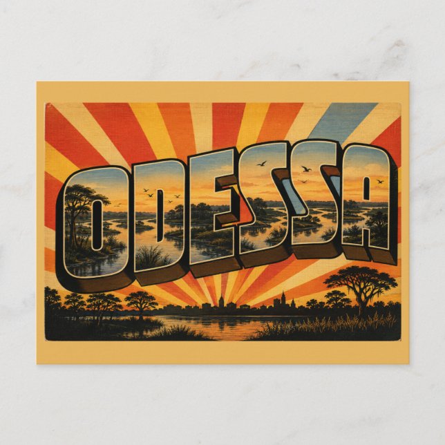 Carte Postale Odessa Delaware River Zone Humide Art Forestier (Devant)
