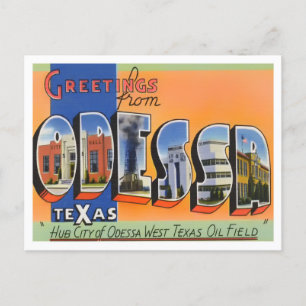 Carte postale Odessa, Texas Big Letters