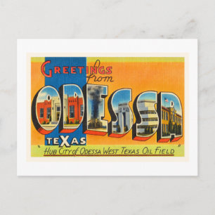 Carte Postale Odessa Texas TX Vieux souvenir Vintage voyage