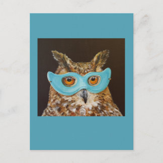 Carte postale Odetta (hibou du parti)