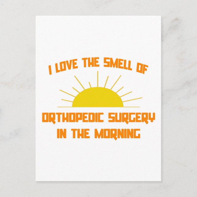 Carte Postale Odeur de chirurgie orthopédique le matin (Devant)