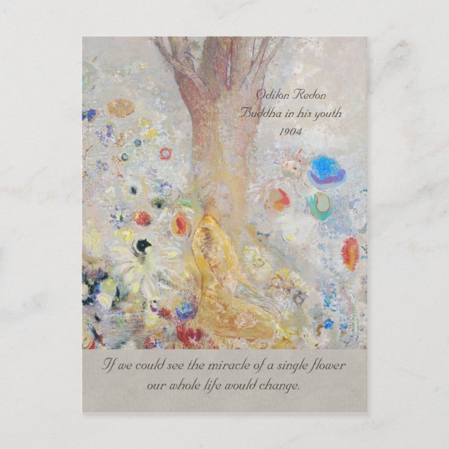 Carte Postale Odilon Redon Bouddha CC0211 Miracle d'une fleur (Devant)