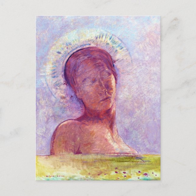 Carte Postale Odilon Redon, les yeux fermés 1889 (Devant)