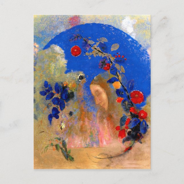 Carte Postale Odilon Redon - Profil sous un arc (Devant)