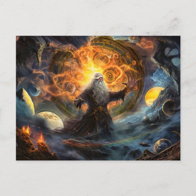 Carte Postale Odin forming a new world after Ragnarök (Devant)
