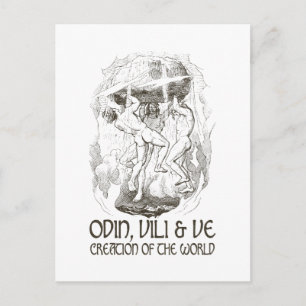 Carte Postale Odin, Vili et Ve