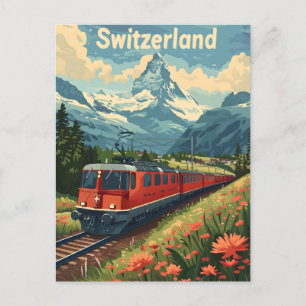 Carte Postale Odyssée alpine suisse : voyage ferroviaire Pittore