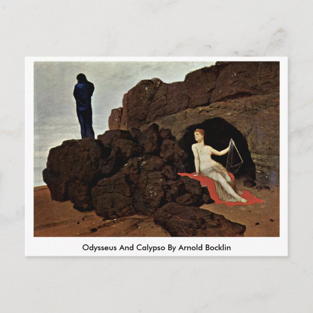 Carte Postale Odysseus Et Calypso Par Arnold Bocklin (Devant)
