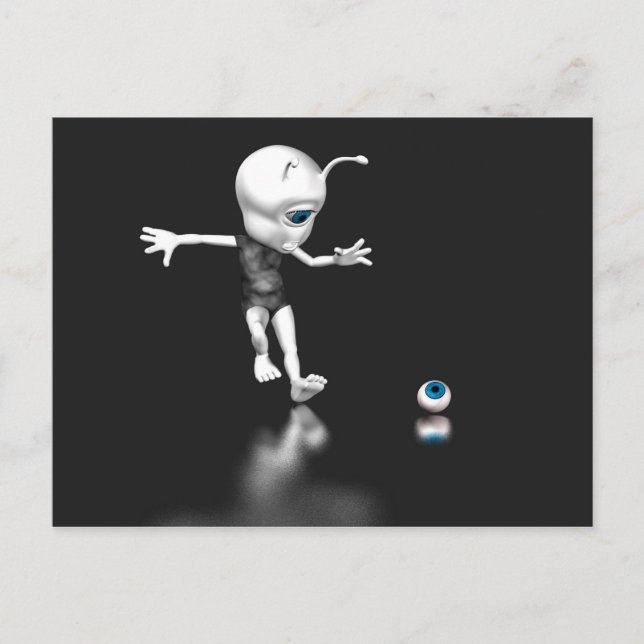 Carte Postale Oeil bleu perdu (Devant)