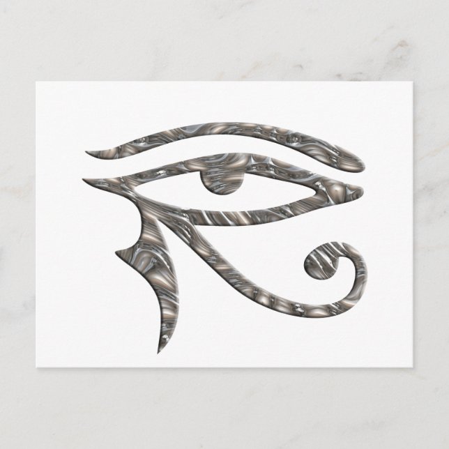 Carte Postale OEil de Horus - ARGENT (Devant)