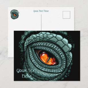 Carte Postale Œil de prédateur reptile primal