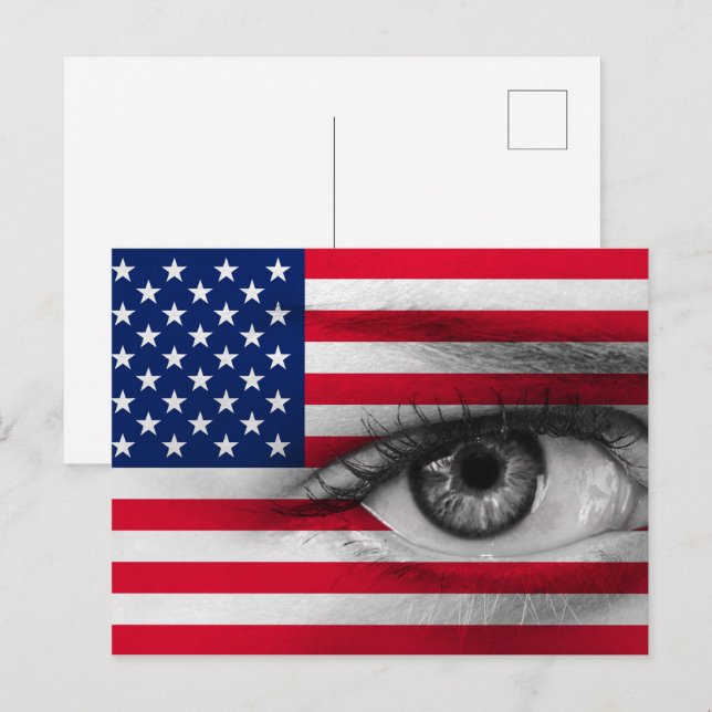 Carte Postale Œil des États-Unis (Devant / Derrière)